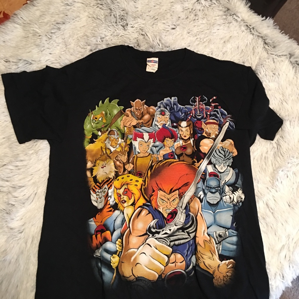Unisex thunder cats black t shirt thundercats
